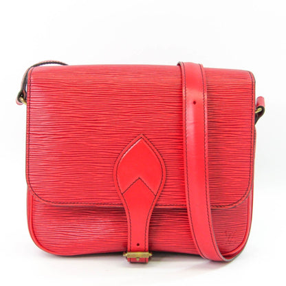 Louis Vuitton Epi Cartouchiere M52247 Women's Shoulder Bag Castilian Red