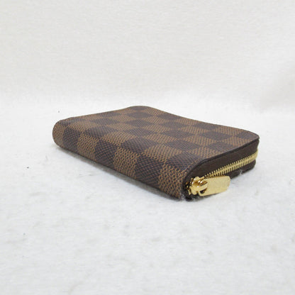 LOUIS VUITTON Zippy coin purse Brown Ebene Damier PVC coated canvas N63070