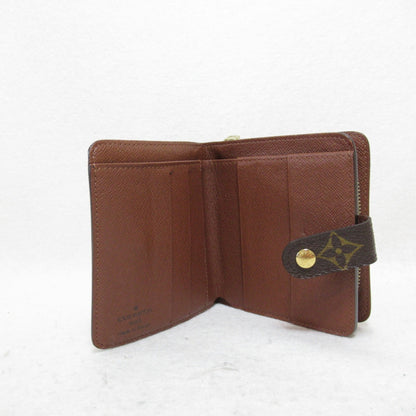LOUIS VUITTON compact zip wallet Brown Monogram PVC coated canvas M61667