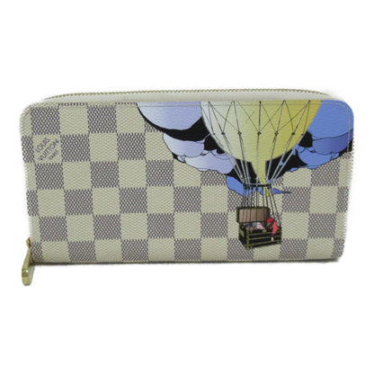 LOUIS VUITTON Illustre Zippy Wallet Round Long Wallet Ivory Damier Azur PVC coated canvas N63006