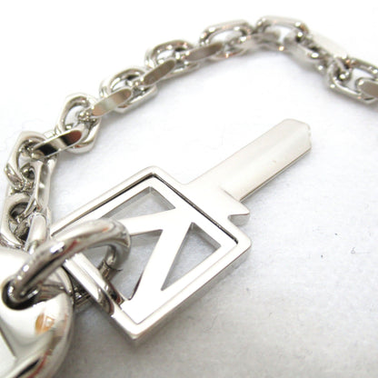 LOUIS VUITTON Portocle Chenne V Square Keychain Silver Stainless Steel M61994