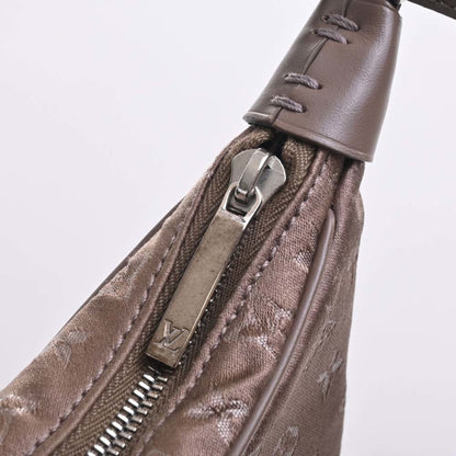 LOUIS VUITTON Monogram Satin Little Boulogne Handbag M92143 Brown Women's