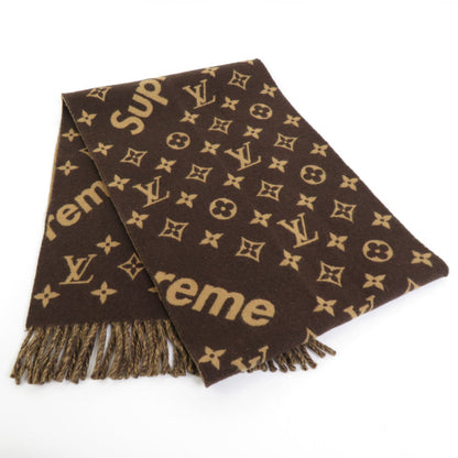 LOUIS VUITTON Muffler xSupreme Supreme Monogram Wool/Cashmere Brown/Beige Unisex MP1891