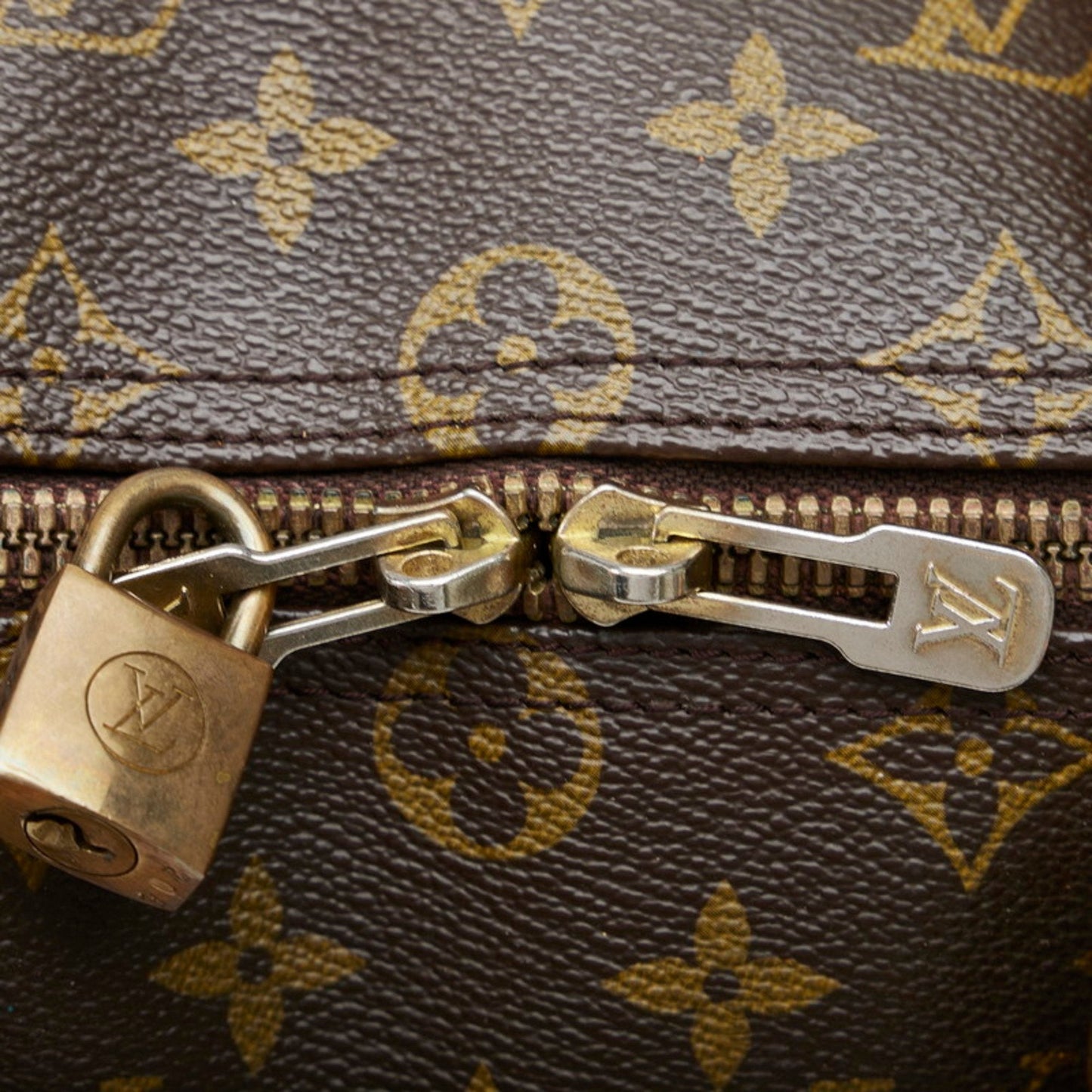 LOUIS VUITTON Monogram Keepall 50 Boston Bag M41426 Brown PVC Leather Ladies