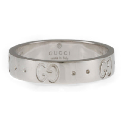 Gucci Icon Ring No. 9.5 18K K18 White Gold Women's