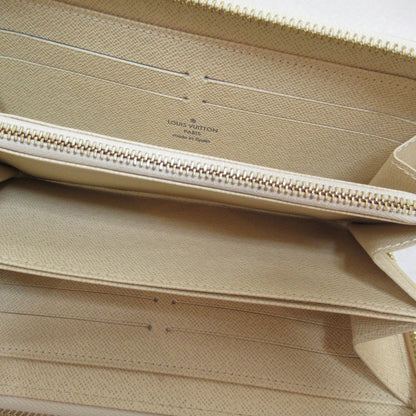 LOUIS VUITTON Zippy Wallet Round Long Wallet Ivory Damier Azur PVC coated canvas N60019