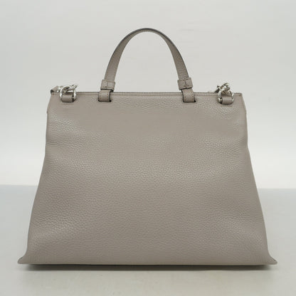 Gucci Bamboo 2way Bag 392013 Women's Leather Handbag,Shoulder Bag Grayish