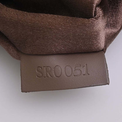 LOUIS VUITTON Monogram Satin Little Boulogne Handbag M92143 Brown Women's