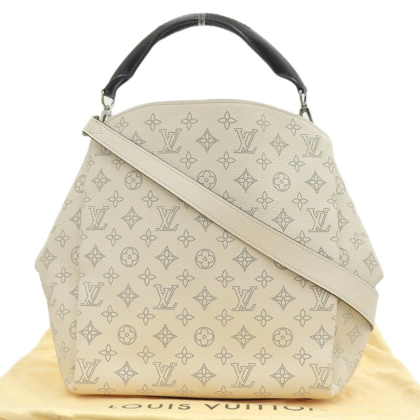 LOUIS VUITTON Monogram Mahina Babylon PM Shoulder Bag Punching Ivoire M50059