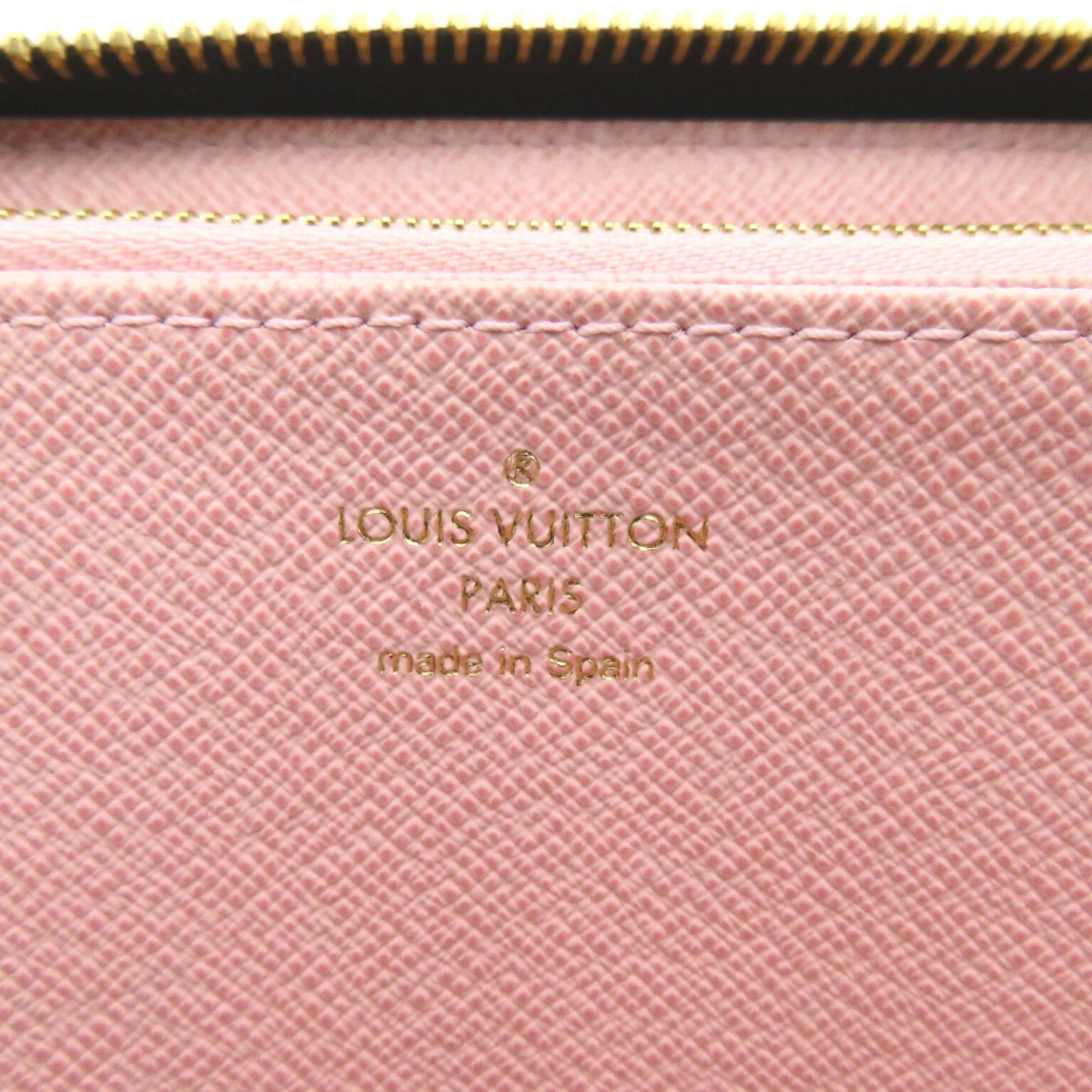 LOUIS VUITTON Zippy wallet Brown Pink Rose valerine Monogram PVC coated canvas M41894