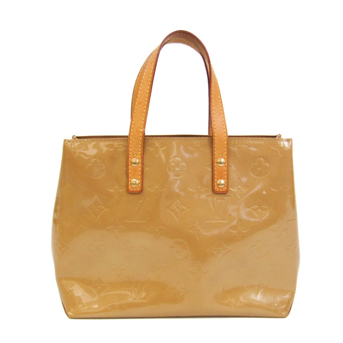 LOUIS VUITTON Monogram Vernis Reade PM M91334 Women's Handbag Noisette