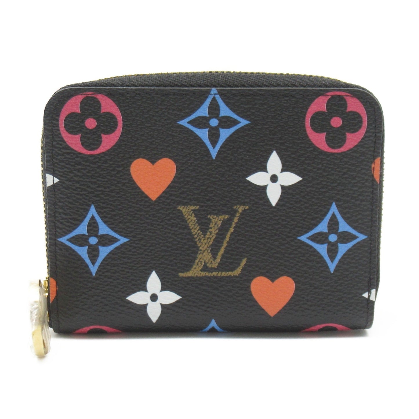 LOUIS VUITTON Zippy coin purse Black Black leather Game on M80305