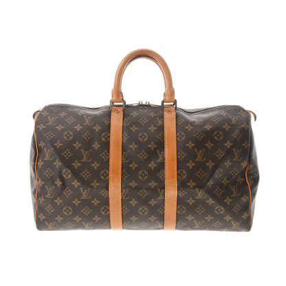 LOUIS VUITTON Monogram Keepall 45 Brown M41428 Women's Canvas Boston Bag