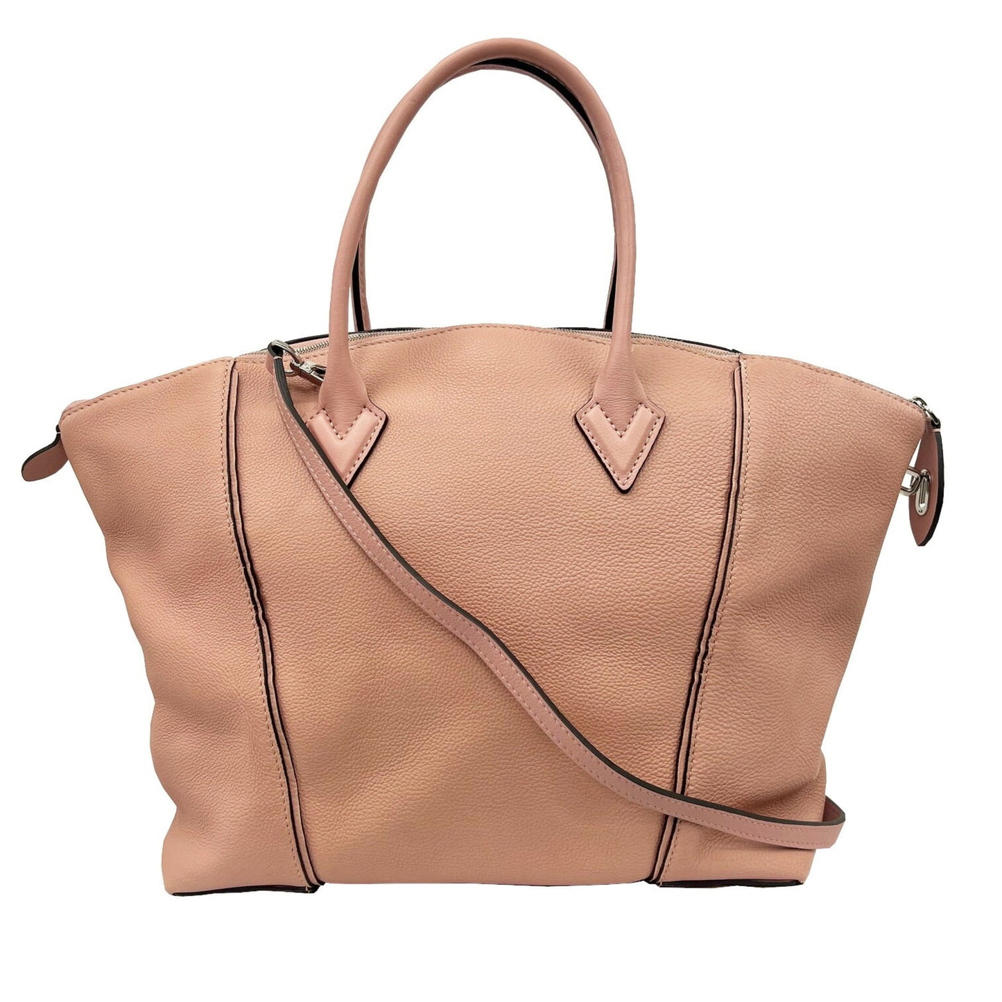 LOUIS VUITTON Lockit MM Parnacea Handbag Shoulder Bag M94594 AR4124 Leather Magnolia Pink Series Silver Hardware Women's