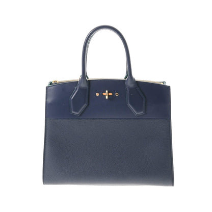 LOUIS VUITTON City Steamer MM Navy/Green Women's Leather Bag