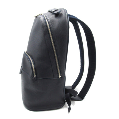 LOUIS VUITTON Anton Backpack Navy Blue Marine Taiga leather M30149