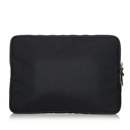Gucci Embroidered Tiger Clutch Bag Laptop Case 473884 Black Canvas Ladies GUCCI
