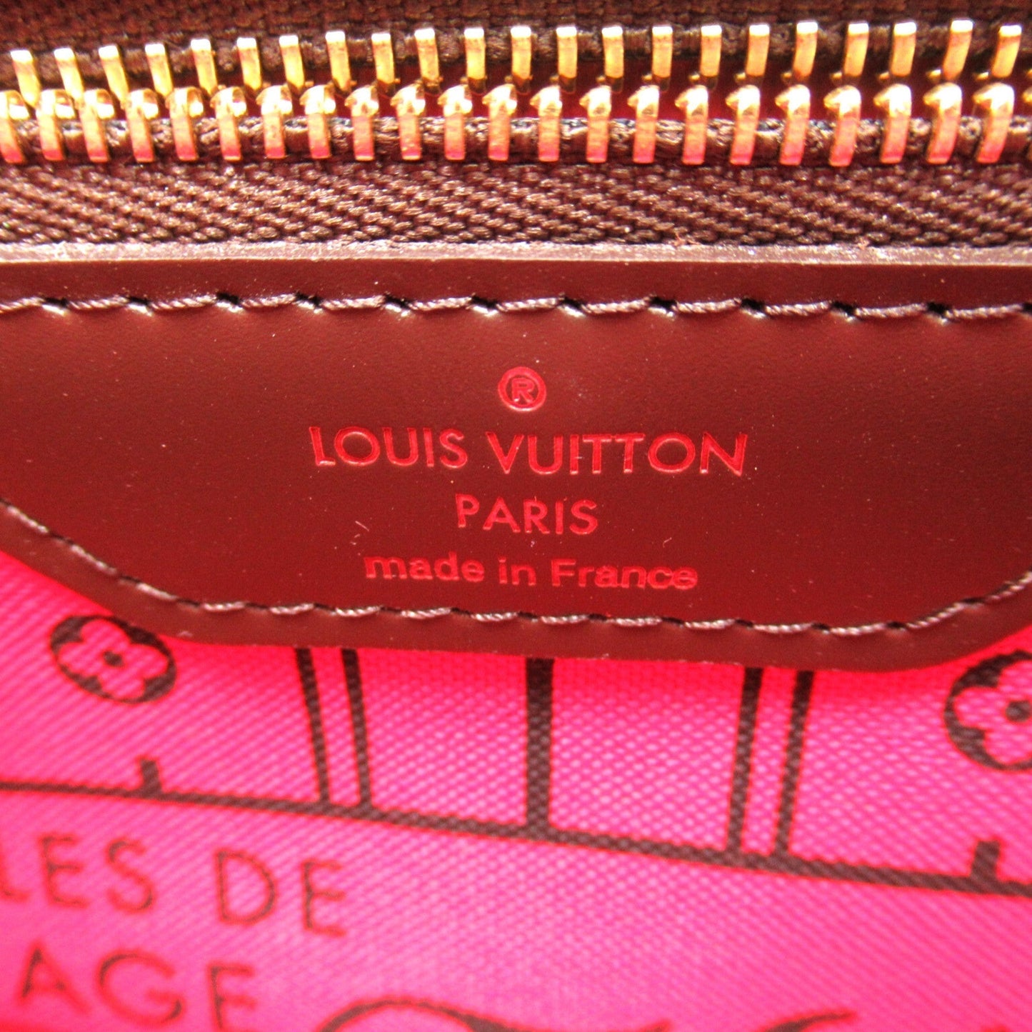 LOUIS VUITTON Neverfull MM Brown Ebene Damier PVC coated canvas N51105