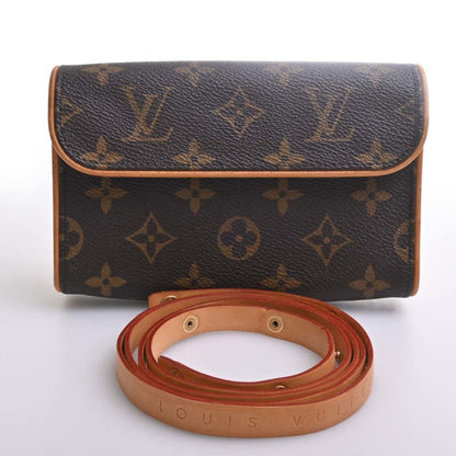 LOUIS VUITTON Monogram Pochette Florentine Waist Bag M51855 Brown Women's