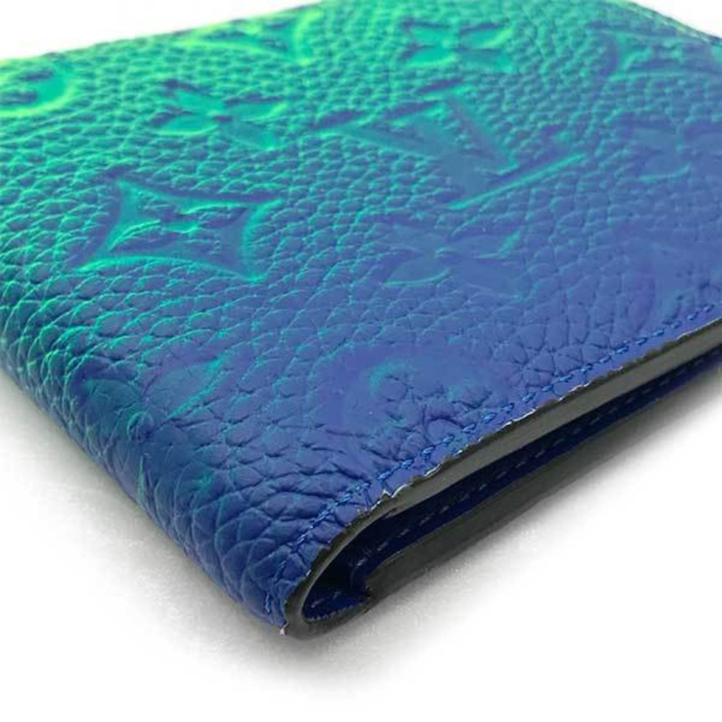 LOUIS VUITTON Portofeuil Slender NM Wallet Long Monogram Neon Color Blue x Green Men Women M81242