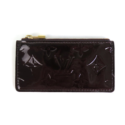 LOUIS VUITTON coin case key monogram verni pochette cre patent leather amaranto gold unisex M93518