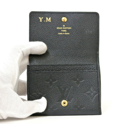 Louis Vuitton Card Case Monogram Amplant Initials Amberop Cult de Visit M58456 Black Ladies