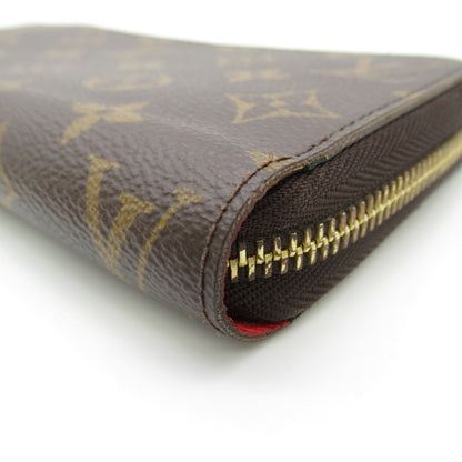 LOUIS VUITTON Zippy Wallet Round Long Wallet Brown Coquelicot Monogram PVC coated canvas M41896