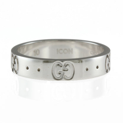 Gucci K18WG Ring / Icon No. 9.5 Silver Ladies 18K K18 White Gold Accelerating