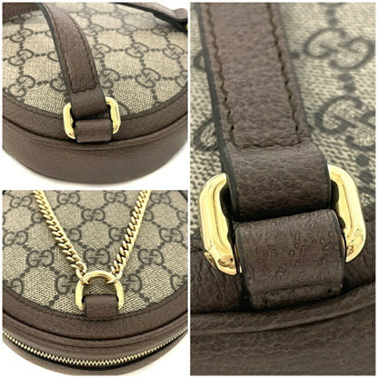 Gucci rucksack GG backpack beige green red gold offidia 598661-96iwg-8745 PVC leather GUCCI round sherry mini ladies chain
