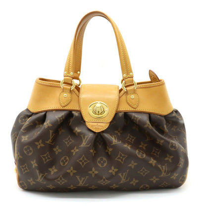LOUIS VUITTON Monogram Boesi PM Handbag Tote Bag Turnlock M45715