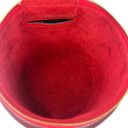 LOUIS VUITTON Cannes Vanity Bag Handbag Epi Leather M48037 AS0936 Red Ladies