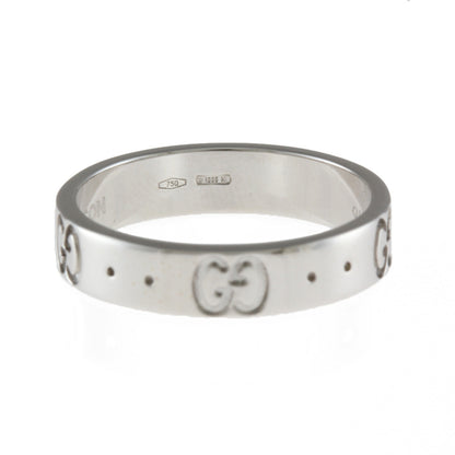 Gucci K18WG Ring / Icon No. 9.5 Silver Ladies 18K K18 White Gold Accelerating