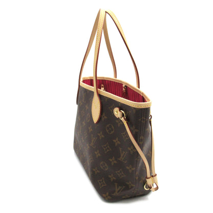LOUIS VUITTON Never full PM Brown Fuchsia Monogram PVC coated canvas M41245