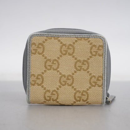 Gucci Coin Case 115255 0416 Women's GG Canvas Coin Purse/coin Case Beige,Gray