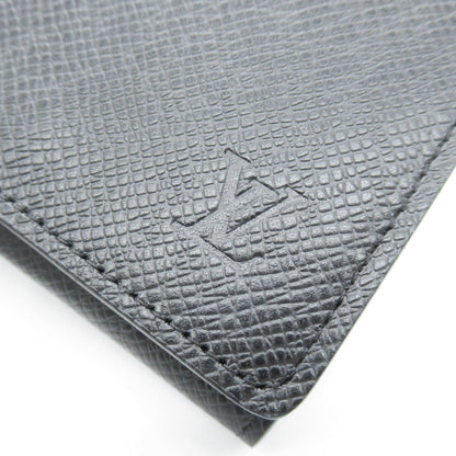 LOUIS VUITTON Anvelop Carte de Visit NM Black Black Taiga leather M64595