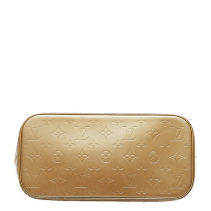 LOUIS VUITTON Monogram Matte Stockton Tote Bag M55117 Ambre Gold Leather Women's