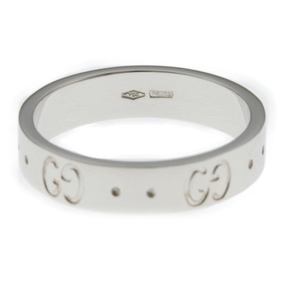 Gucci Icon Ring No. 9.5 18K K18 White Gold Women's