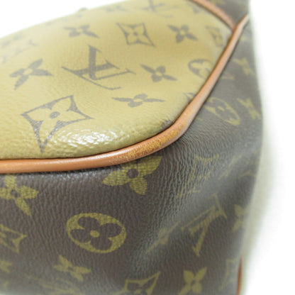LOUIS VUITTON Hobo Dauphine MM Shoulder Bag Brown Black Monogram Reverse PVC coated canvas M45195