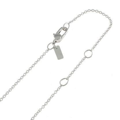 Gucci K18WG Necklace GG Icon Diamond Heart Clover Silver Ladies 18K K18 White Gold Accessory