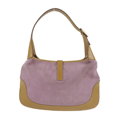 Gucci Jackie Line Shoulder Bag 001 3306 Suede Leather Lavender One Handbag