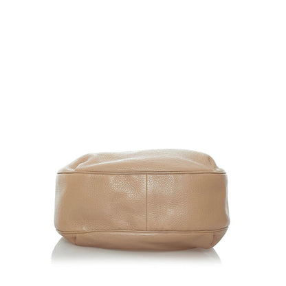 Gucci Horsebit Handbag Shoulder Bag 296851 Beige Leather Ladies