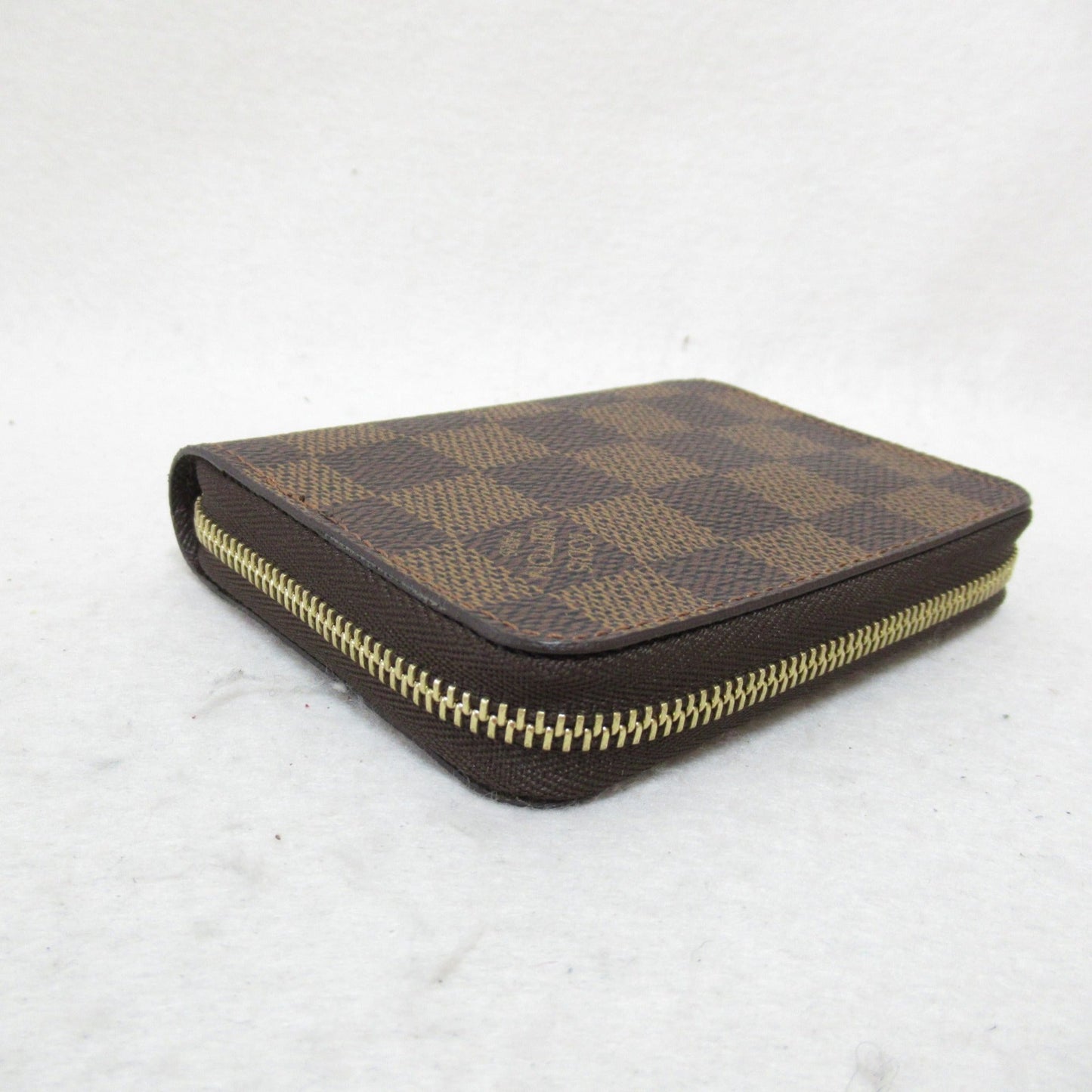 LOUIS VUITTON Zippy coin purse Brown Ebene Damier PVC coated canvas N63070
