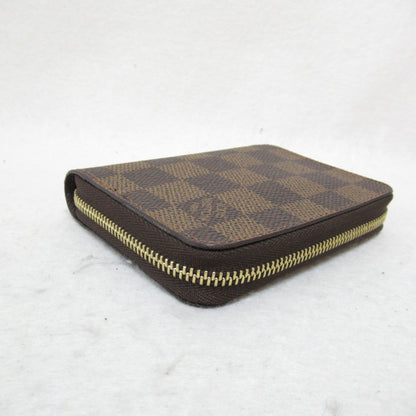 LOUIS VUITTON Zippy coin purse Brown Ebene Damier PVC coated canvas N63070