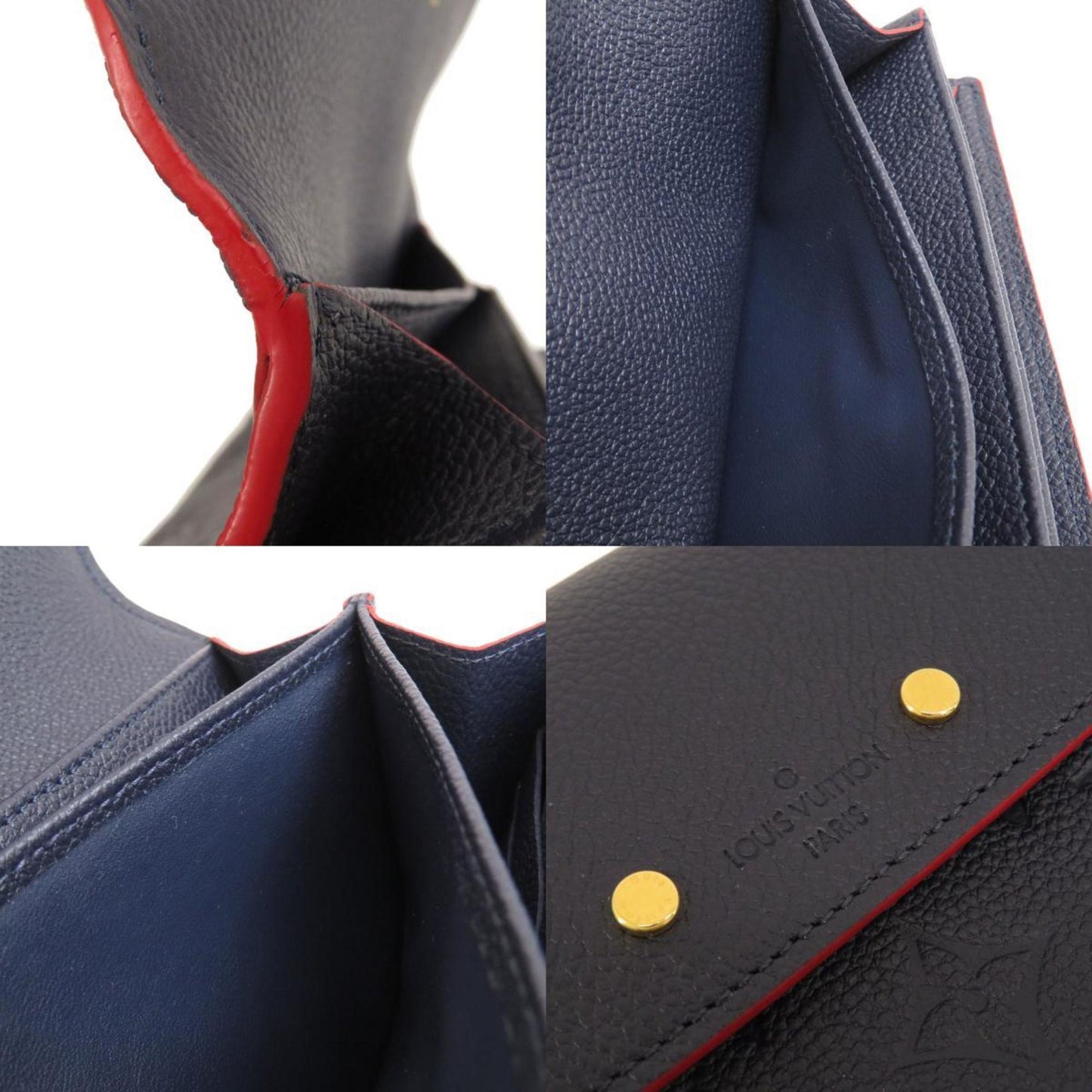 LOUIS VUITTON M62127 Portefeuille Pont Neuf Emplant Long Wallet Women's