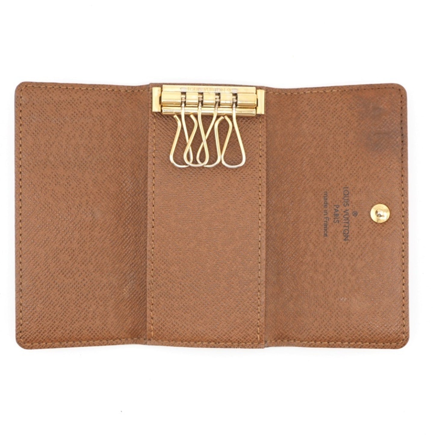 LOUIS VUITTON M69517 Multicle 4 Monogram Key Case Brown Unisex