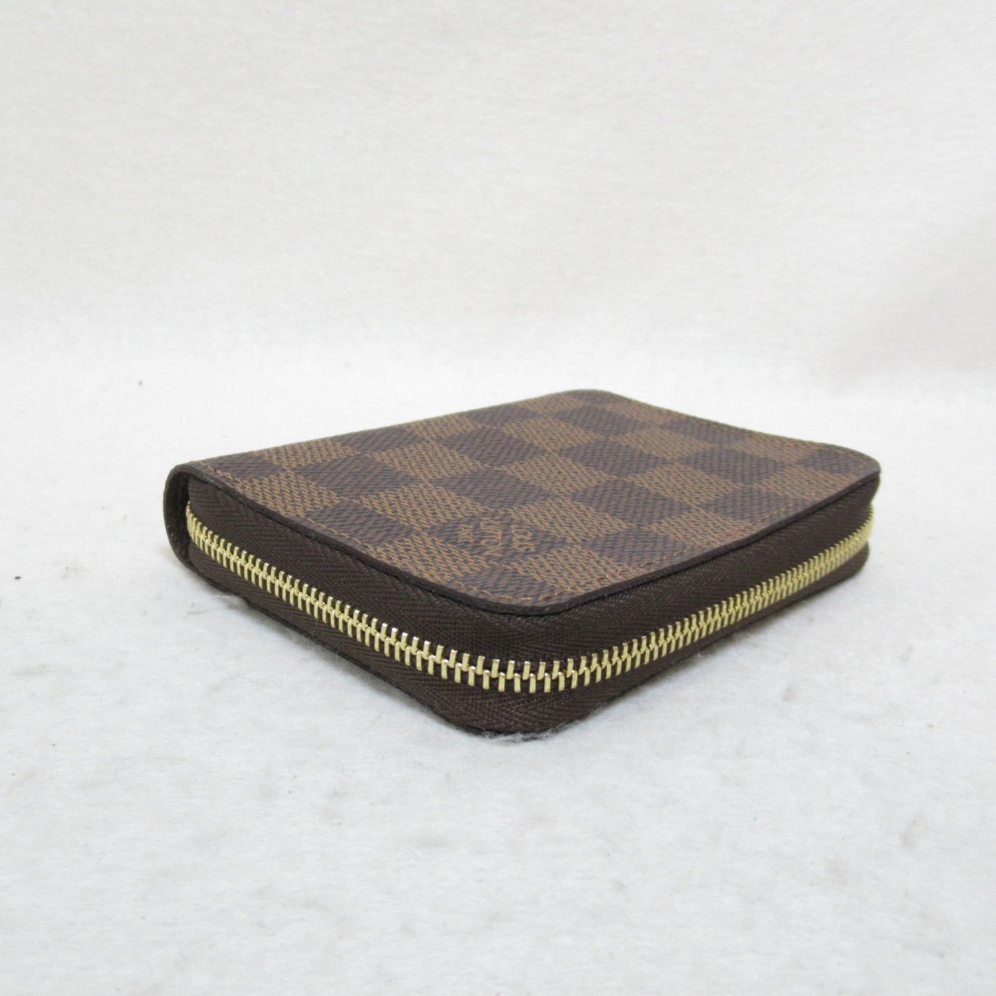 LOUIS VUITTON Zippy coin purse Brown Ebene Damier PVC coated canvas N63070