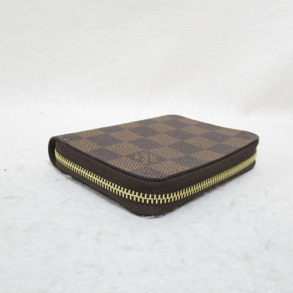 LOUIS VUITTON Zippy coin purse Brown Ebene Damier PVC coated canvas N63070