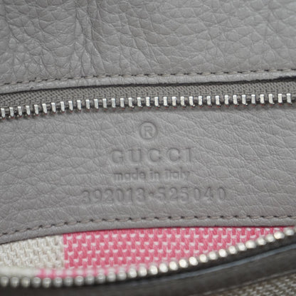 Gucci Bamboo 2way Bag 392013 Women's Leather Handbag,Shoulder Bag Grayish