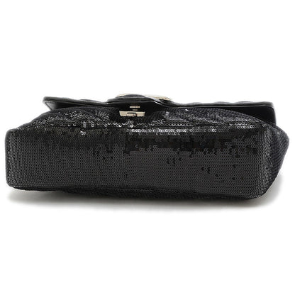 Gucci GG Marmont Small Sequin Shoulder Bag Black 443497