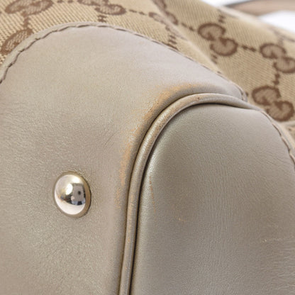 Gucci GG Pattern Tote Bag Beige/Gold 257061 Women's Canvas Leather